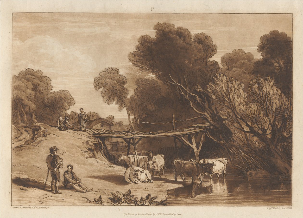 Puente y vacas de Joseph Mallord William Turner