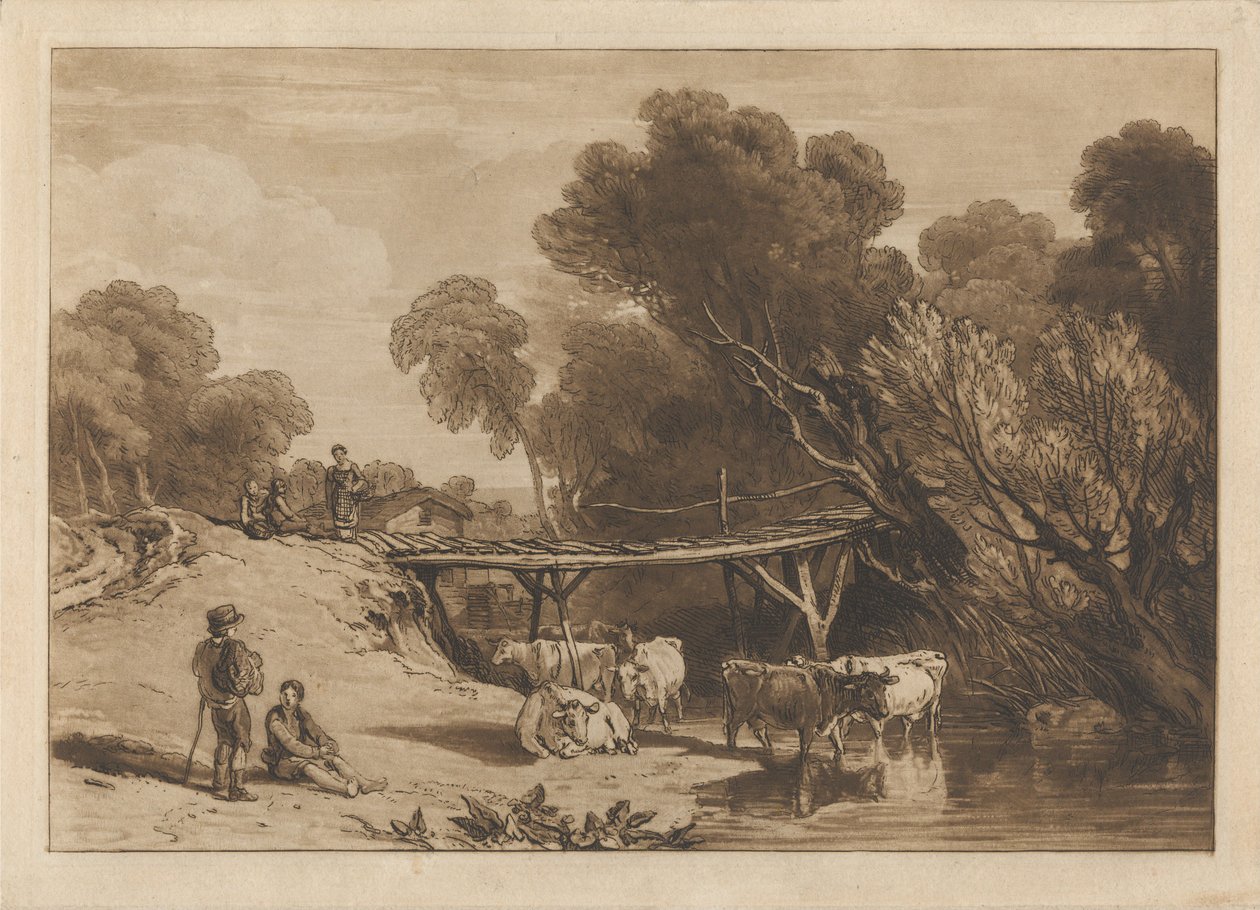Puente y vacas de Joseph Mallord William Turner