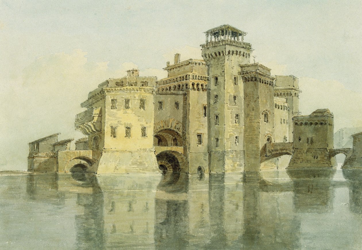 Castillo, fecha desconocida (acuarela y lápiz sobre papel) de Joseph Mallord William Turner