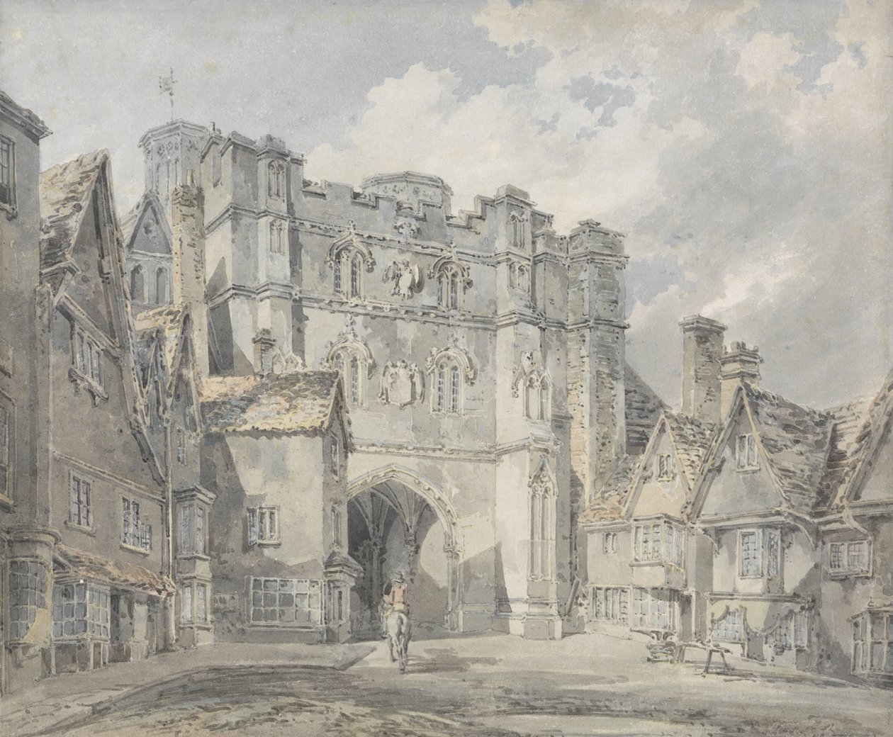 Puerta de la Iglesia de Cristo, Canterbury, 1793-94 de Joseph Mallord William Turner