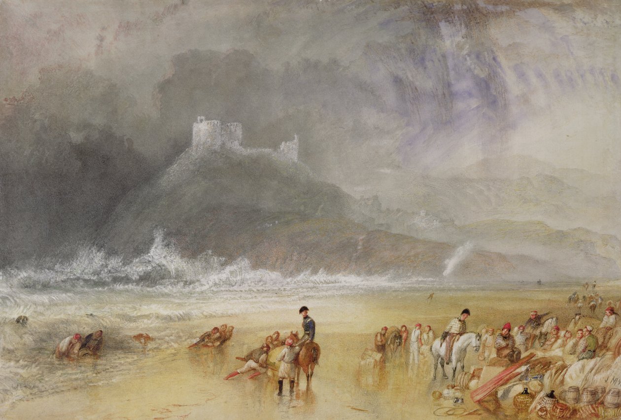 Castillo de Criccieth, Gales del Norte, c.1835 de Joseph Mallord William Turner