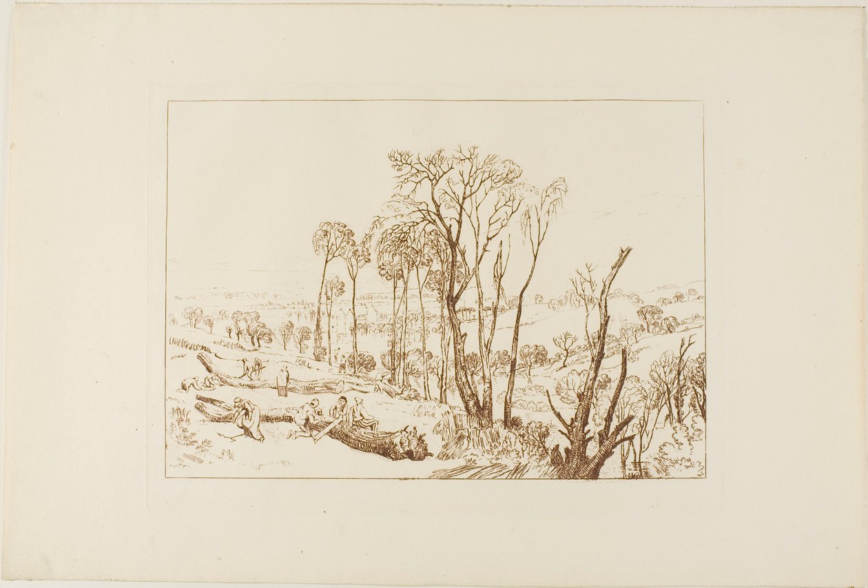 Crowhurst, lámina 76 del Liber Studiorum de Joseph Mallord William Turner