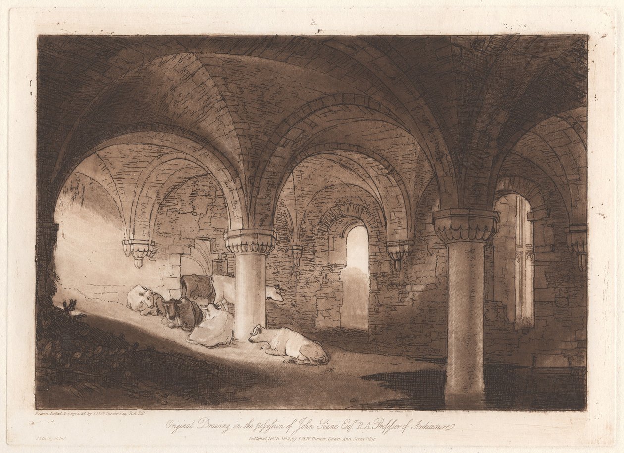 Cripta de la abadía de Kirkstall de Joseph Mallord William Turner