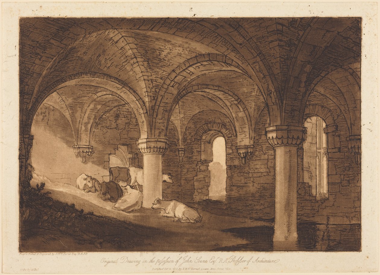 Cripta de la abadía de Kirkstall de Joseph Mallord William Turner