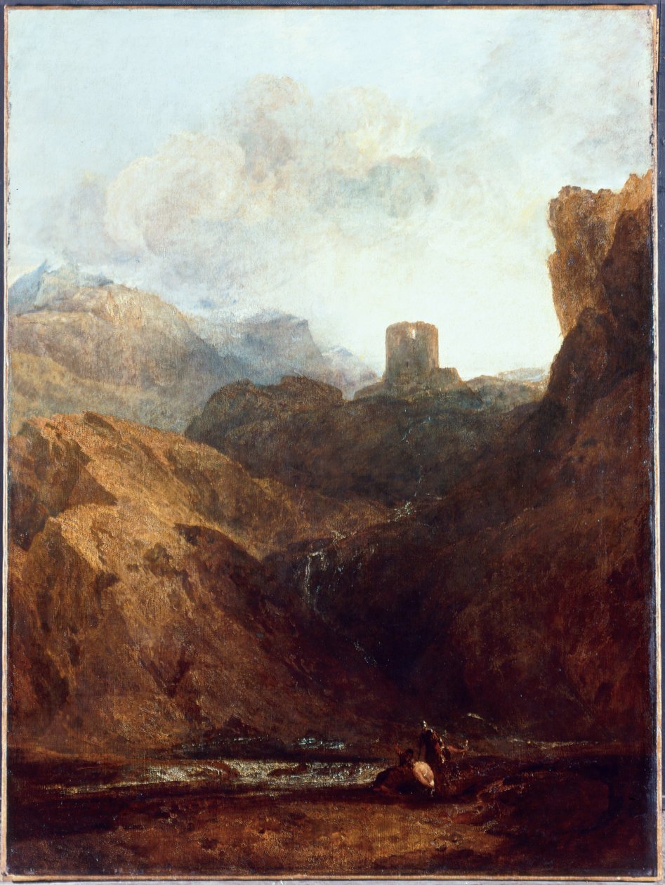 Castillo de Dolbadern, Norte de Gales ... (pintura sobre lienzo) de Joseph Mallord William Turner