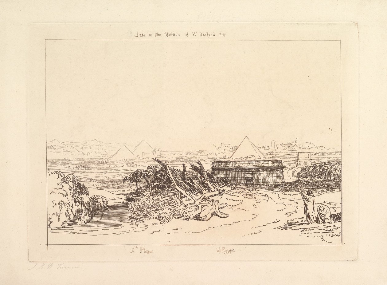 Quinta plaga de Egipto Liber Studiorum, parte III, lámina 16, 1808 de Joseph Mallord William Turner