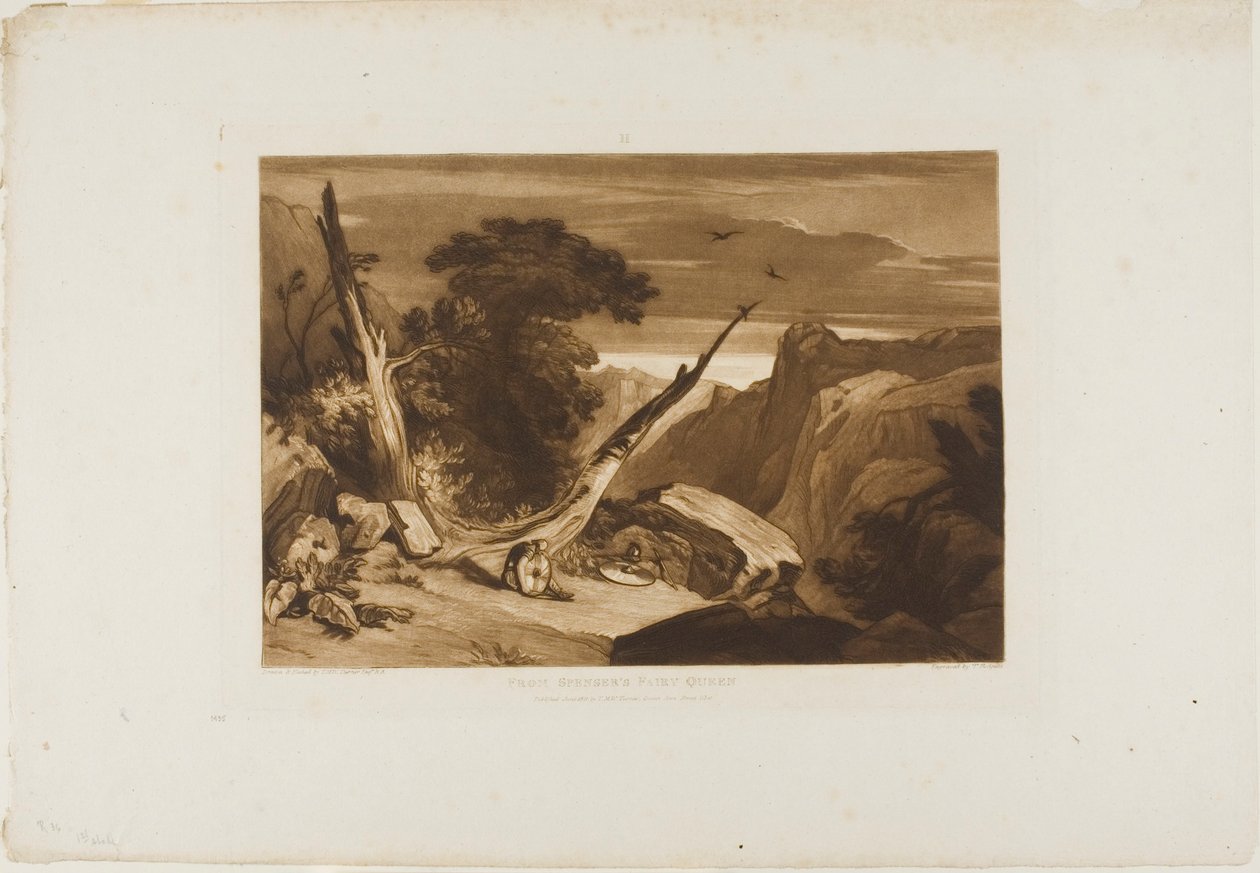 De La Reina de las Hadas de Spenser, lámina 36 del Liber Studiorum de Joseph Mallord William Turner