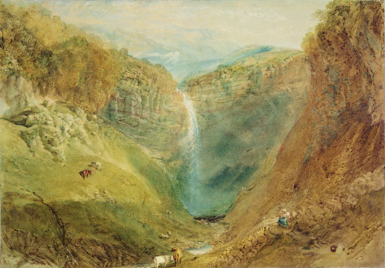 Cascada de Hardraw, Yorkshire, c.1820 de Joseph Mallord William Turner