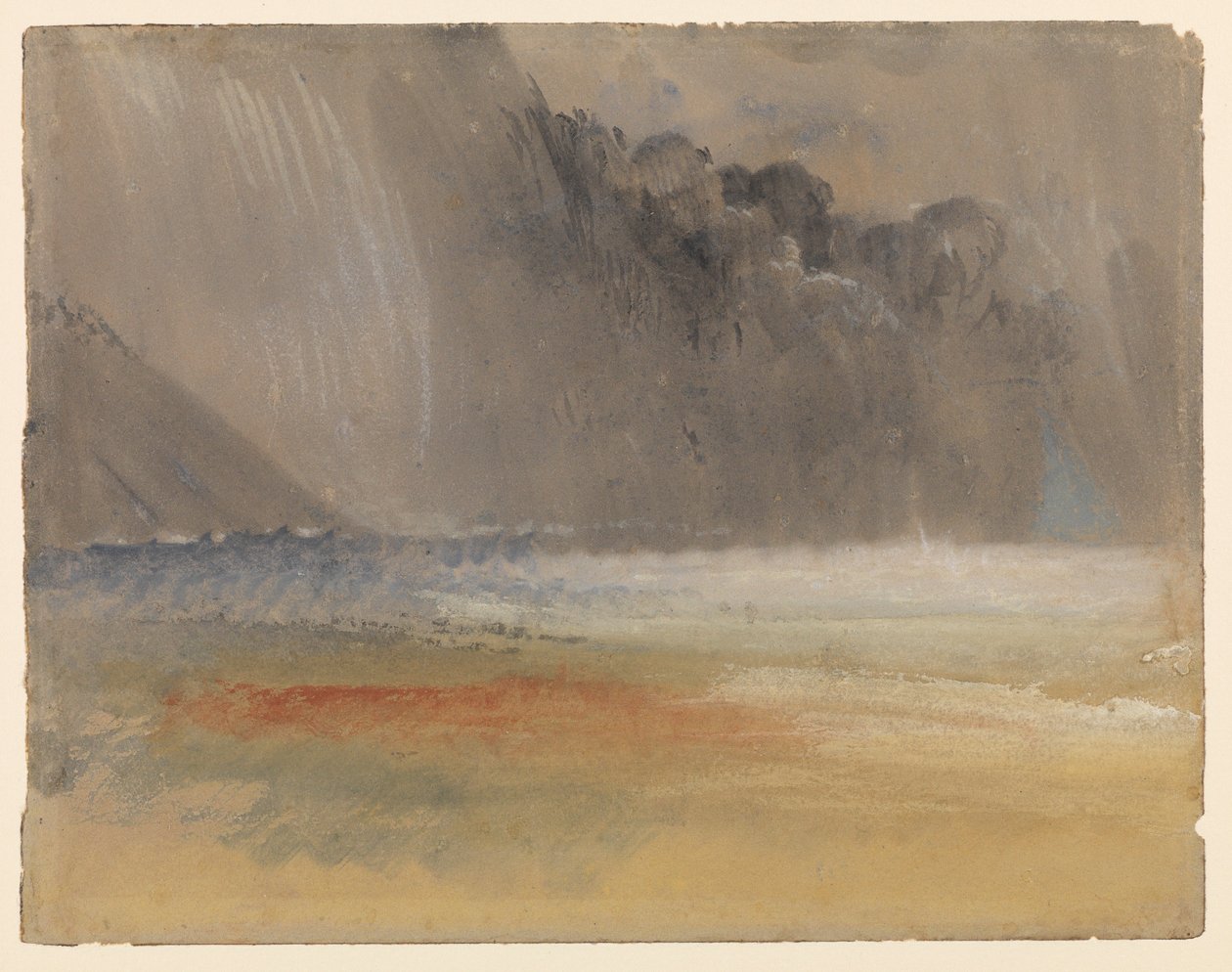 Nube de tormenta sobre el mar y la tierra, 1835 - 1840 circa de Joseph Mallord William Turner