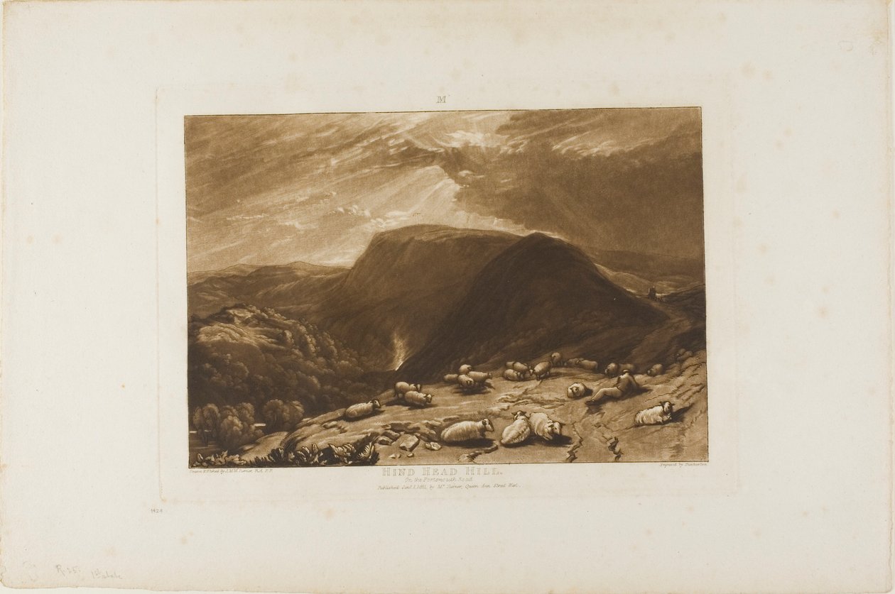 Hind Head Hill, plato 25 de Liber Studiorum de Joseph Mallord William Turner