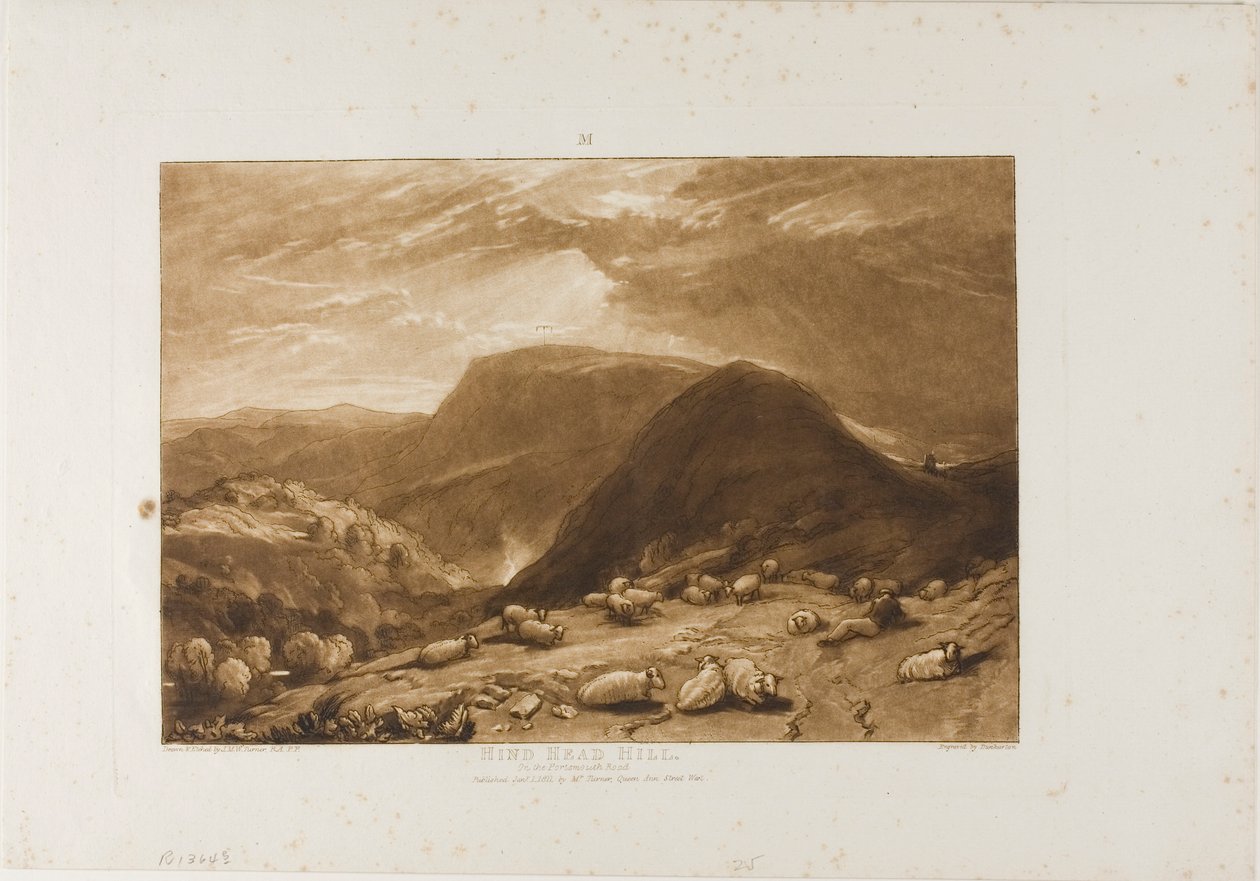 Hind Head Hill, lámina 25 de Liber Studiorum de Joseph Mallord William Turner