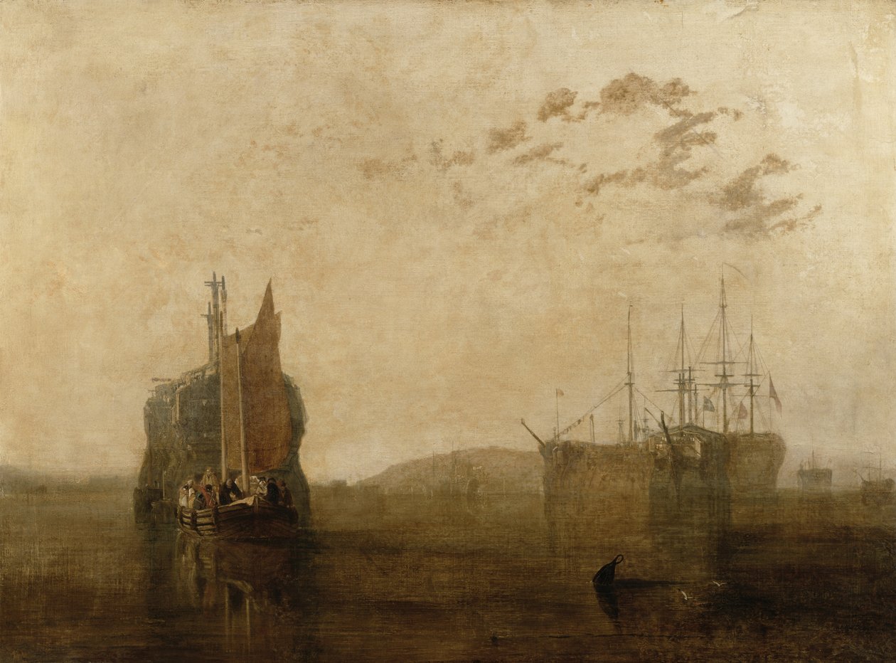 Cárceles flotantes en el Tamar, c.1812 de Joseph Mallord William Turner