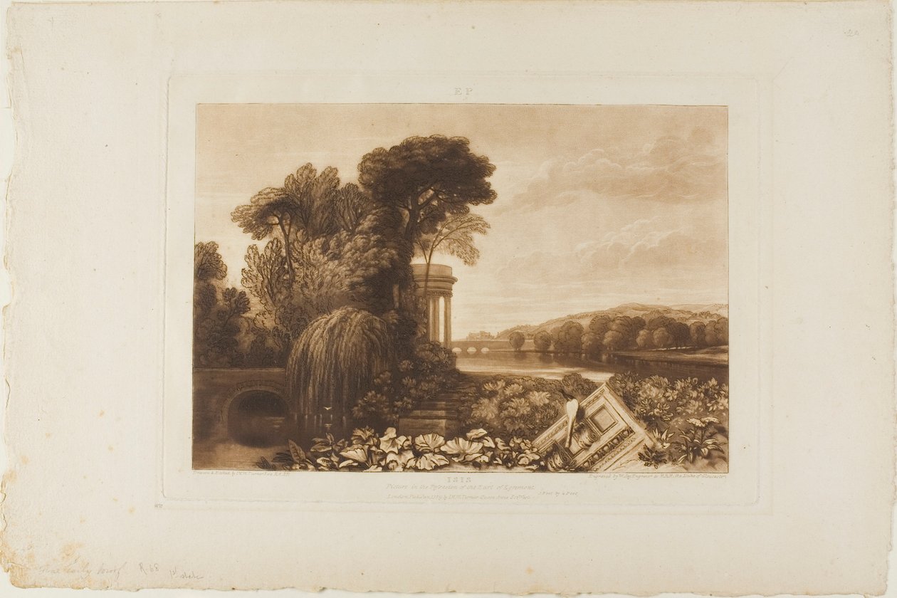 Isis, lámina 68 de Liber Studiorum de Joseph Mallord William Turner