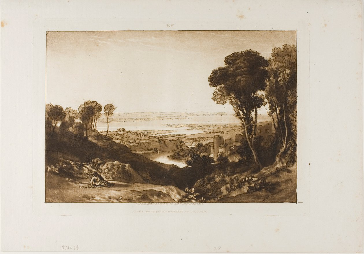 Unión de Severn y Wye, placa 28 de Liber Studiorum de Joseph Mallord William Turner