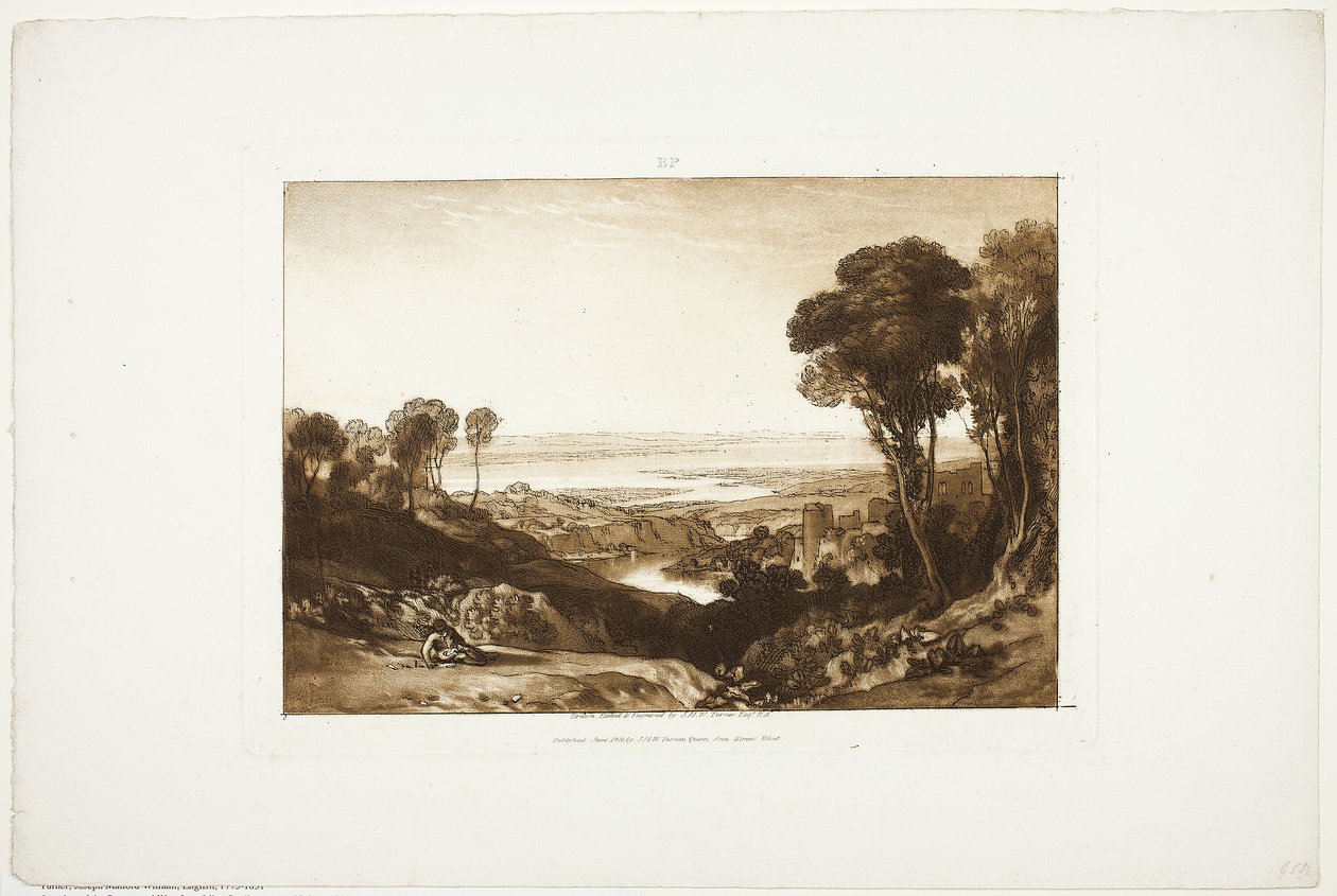 Unión del Severn y Wye, de Liber Studiorum, no. 28 de Joseph Mallord William Turner