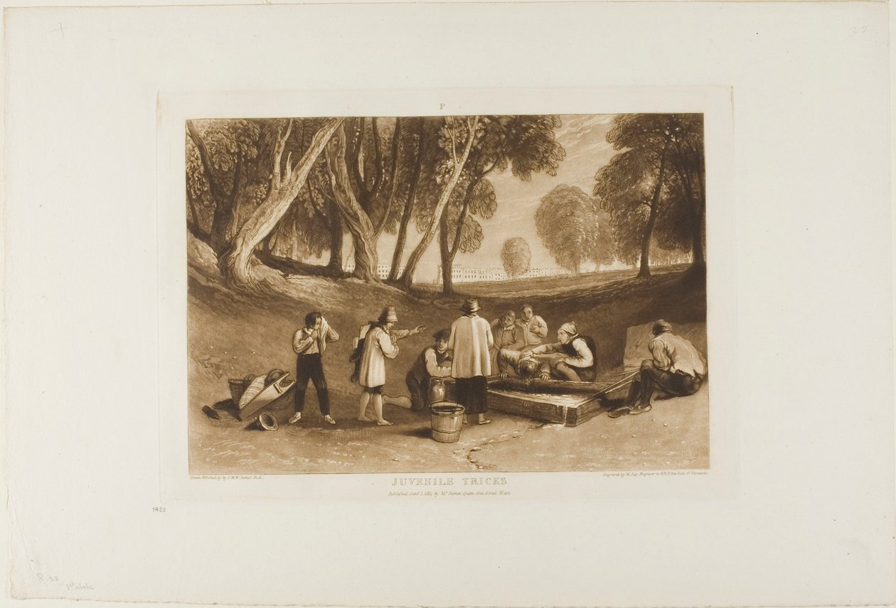 Trucos juveniles, placa 22 de Liber Studiorum de Joseph Mallord William Turner