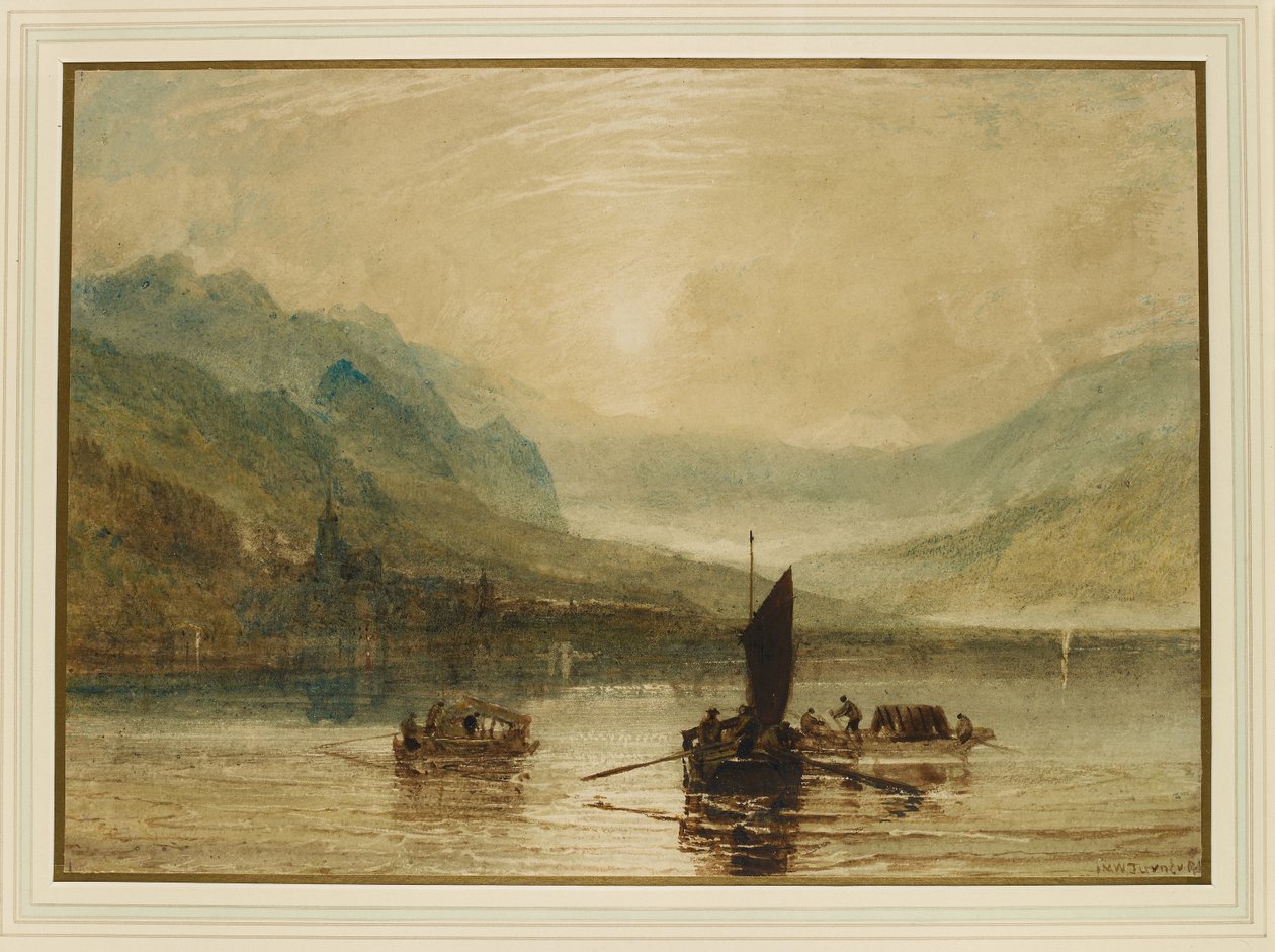 Lago de Brienz, luz de luna de Joseph Mallord William Turner