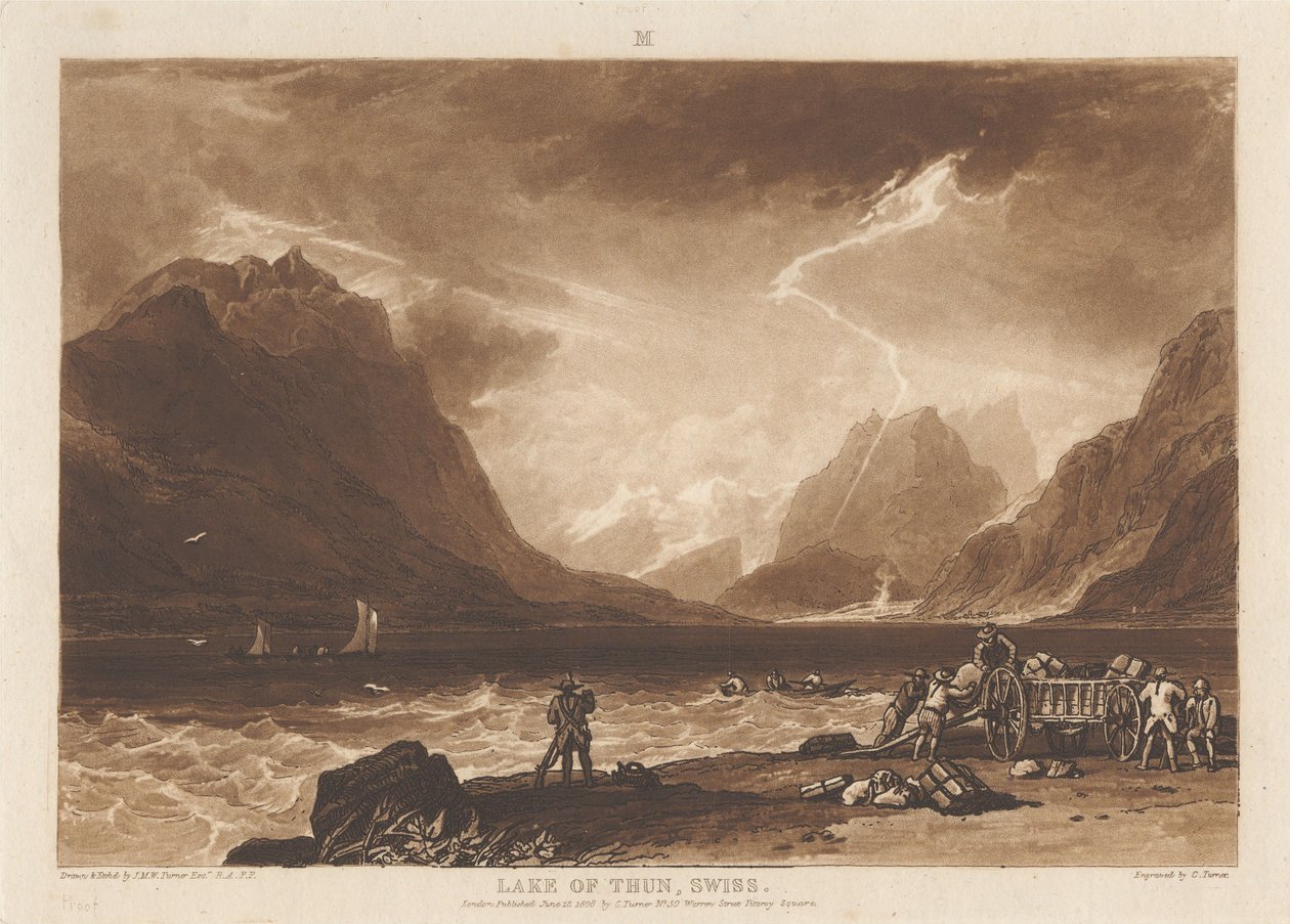Lago de Thun, Suiza de Joseph Mallord William Turner