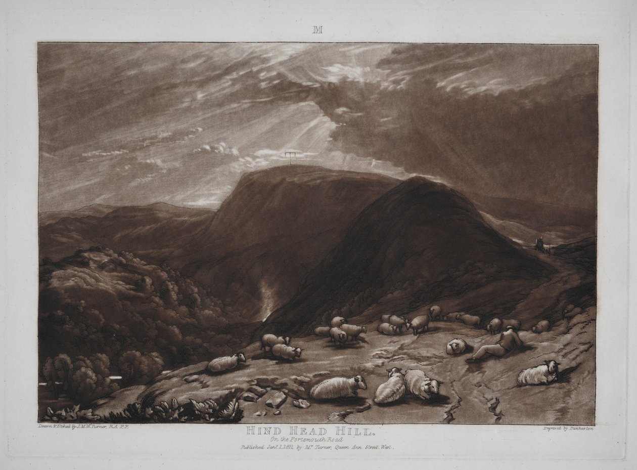Liber Studiorum: Colina de Hind Head en la carretera de Portsmouth de Joseph Mallord William Turner