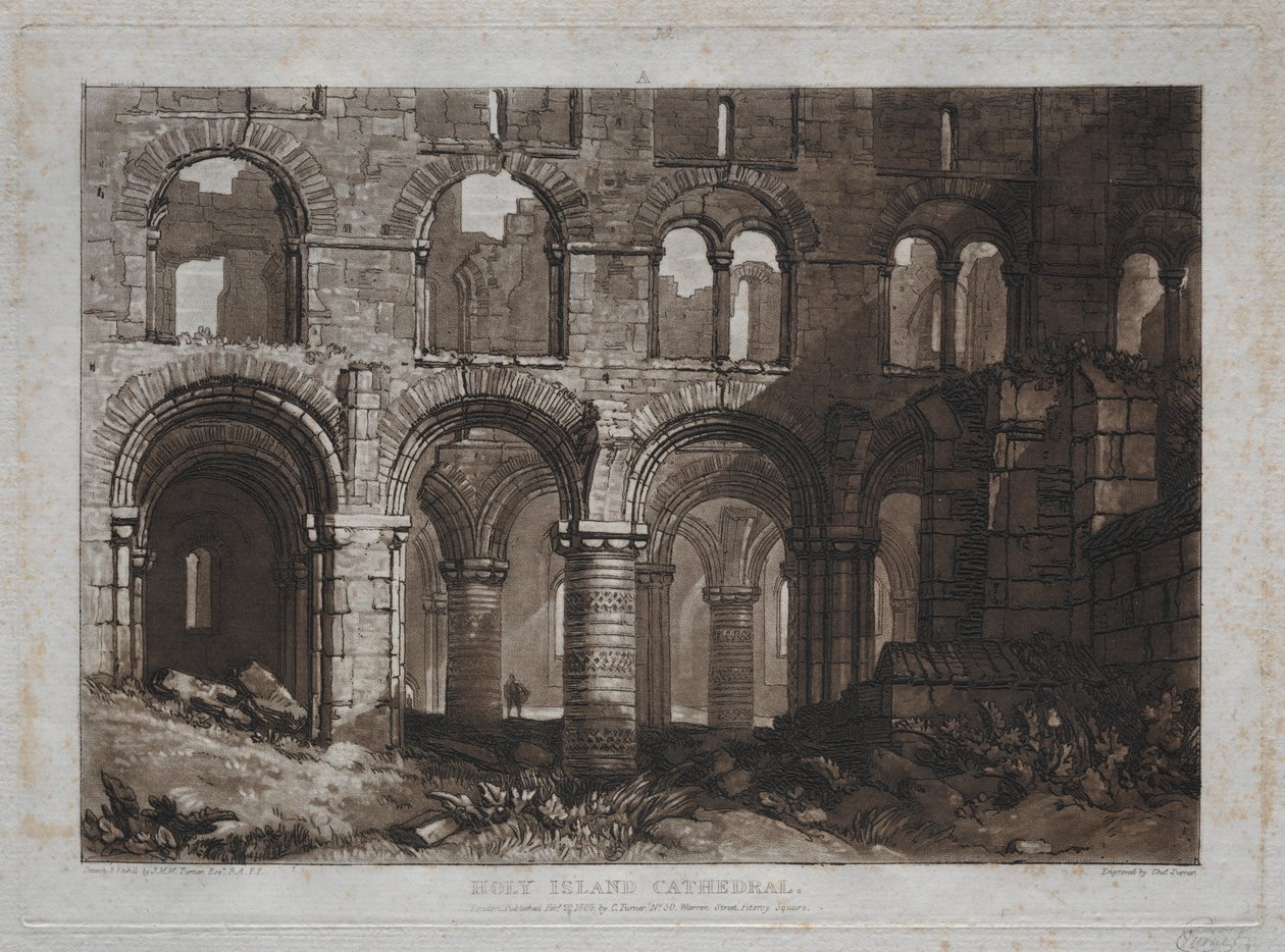 Liber Studiorum: Catedral de Holy Island de Joseph Mallord William Turner