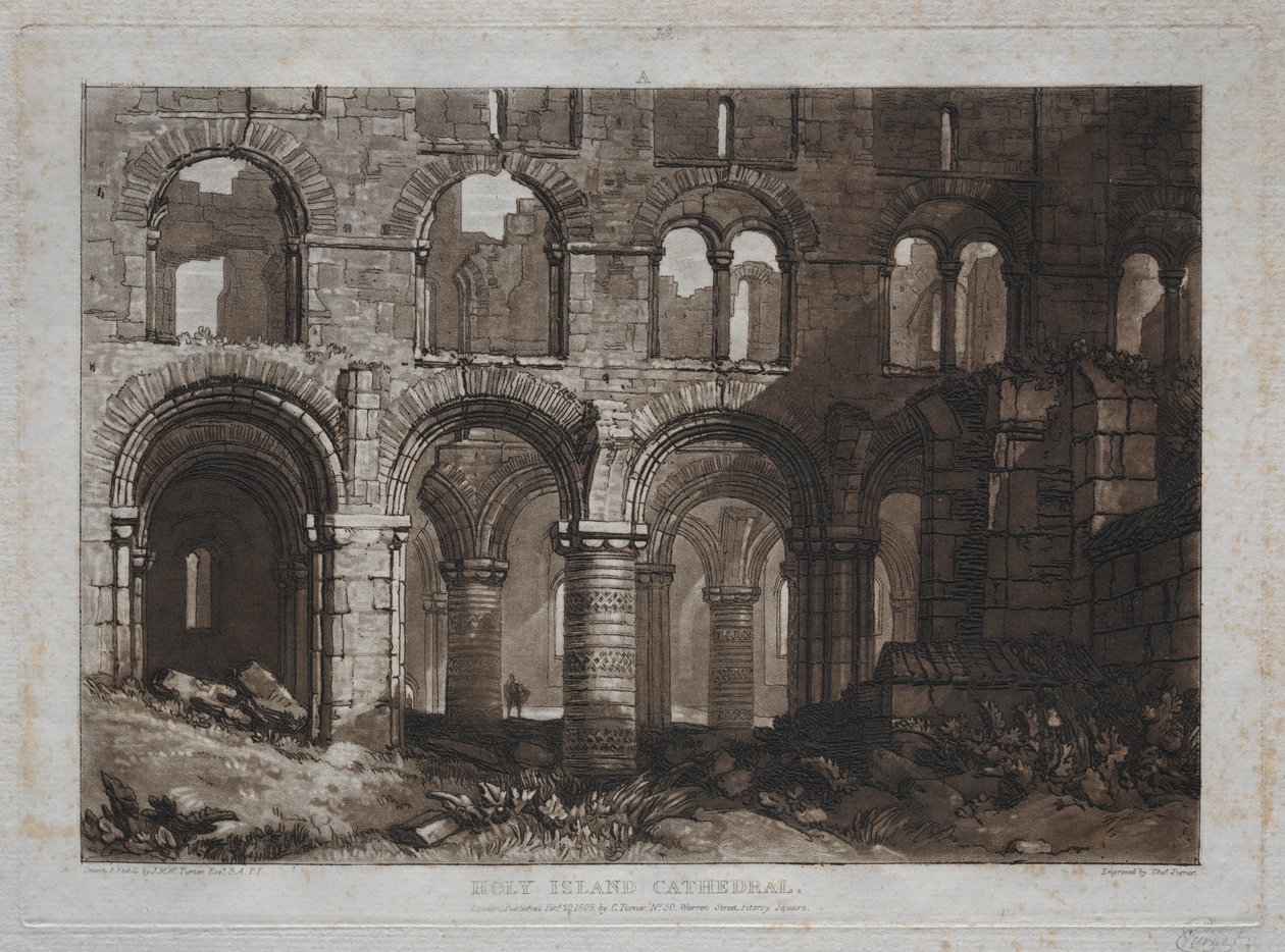 Liber Studiorum: Catedral de Holy Island de Joseph Mallord William Turner