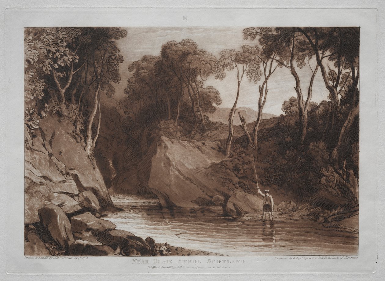 Liber Studiorum: Cerca de Blair Athol, Escocia de Joseph Mallord William Turner