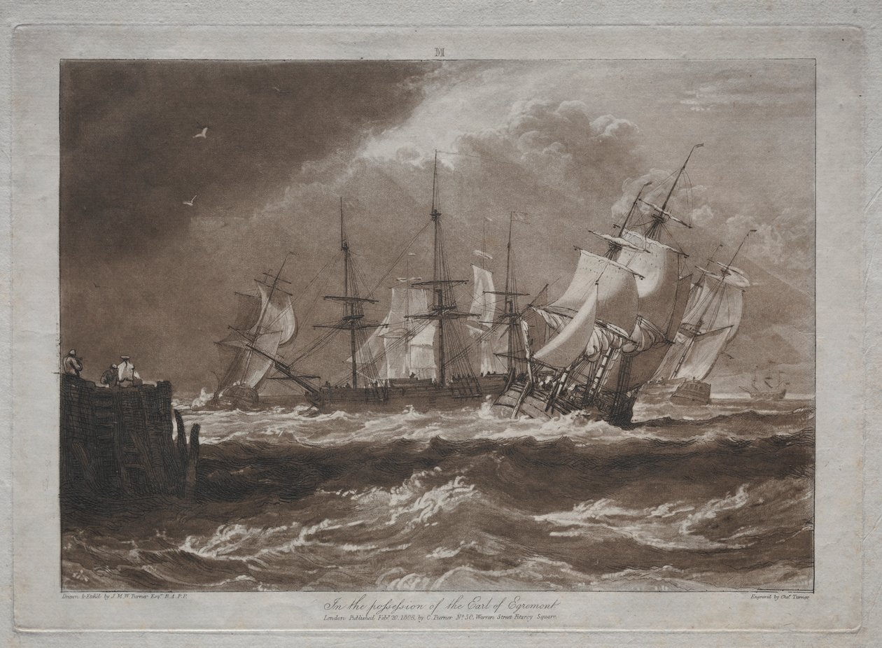 Liber Studiorum: Barcos en una brisa de Joseph Mallord William Turner