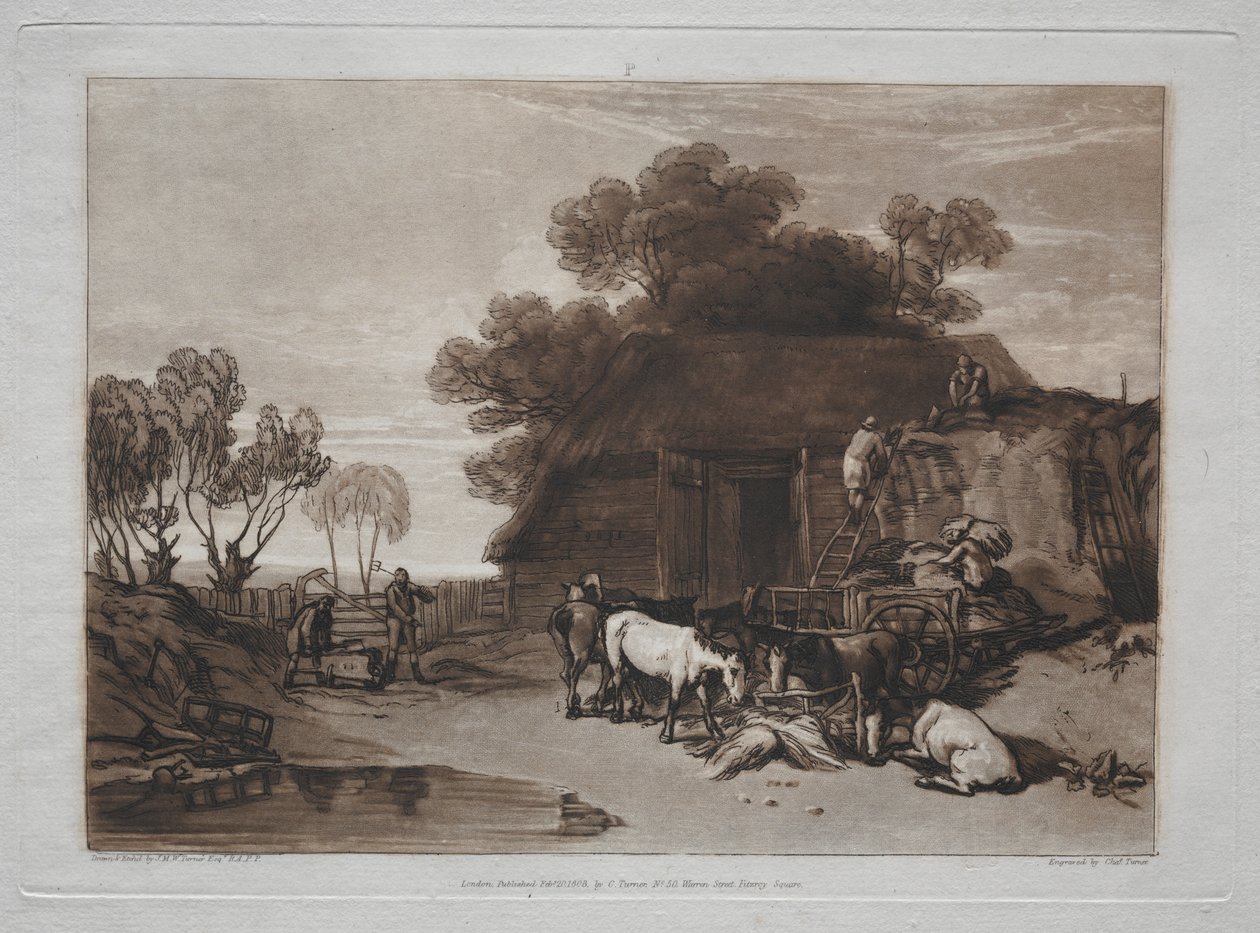 Liber Studiorum: El patio de paja de Joseph Mallord William Turner