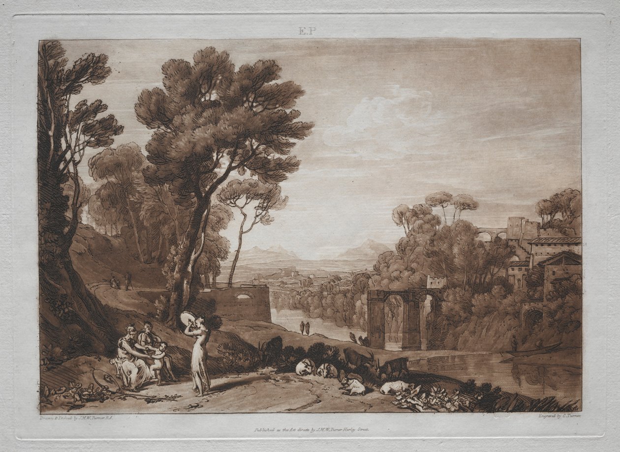 Liber Studiorum: La Mujer y la Pandereta de Joseph Mallord William Turner