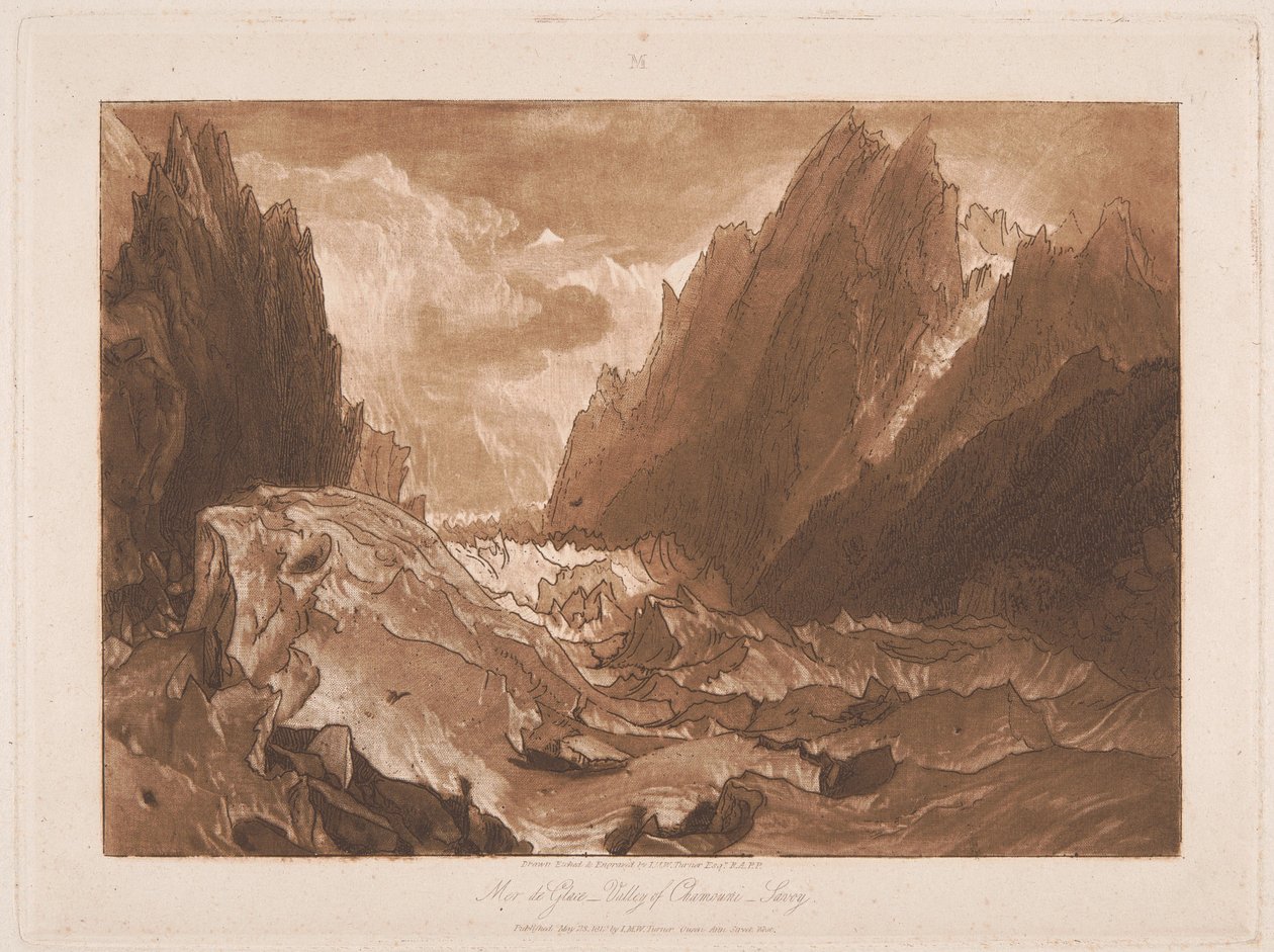 Mar de Hielo, Valle de Chamonix, Saboya de Joseph Mallord William Turner