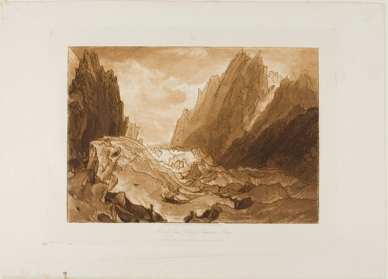 Mer de Glace, lámina 50 de Liber Studiorum de Joseph Mallord William Turner
