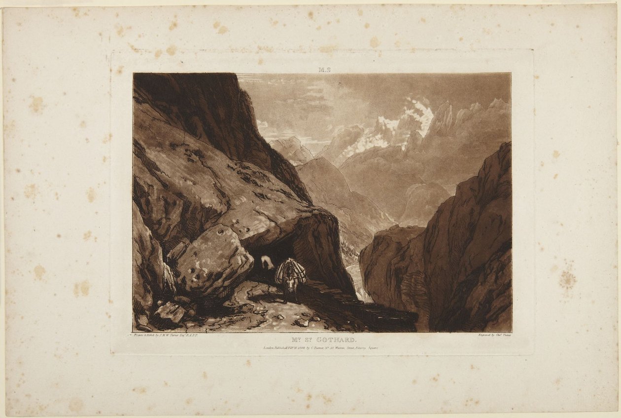 Monte San Gotardo de Joseph Mallord William Turner