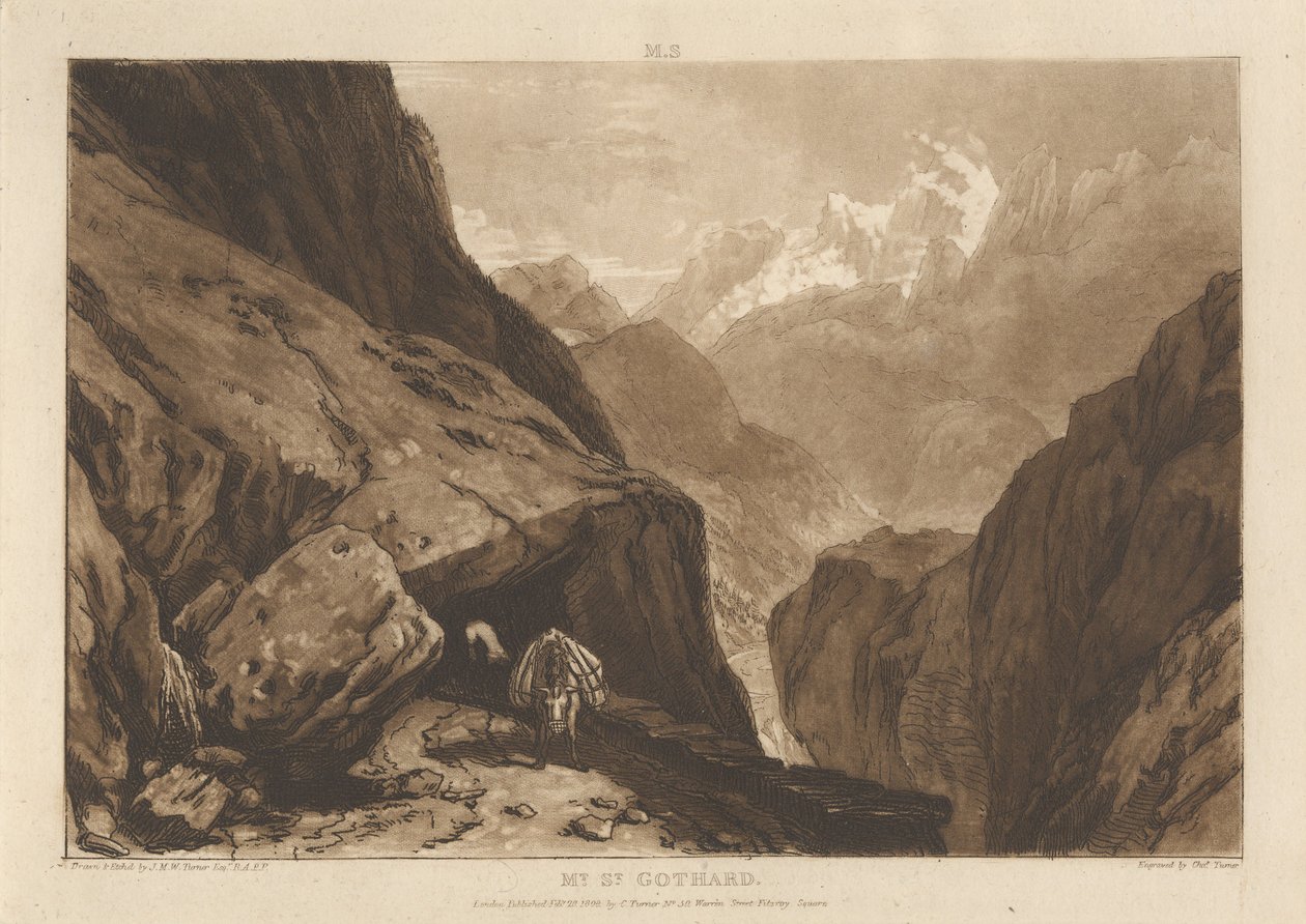 Monte San Gotardo de Joseph Mallord William Turner