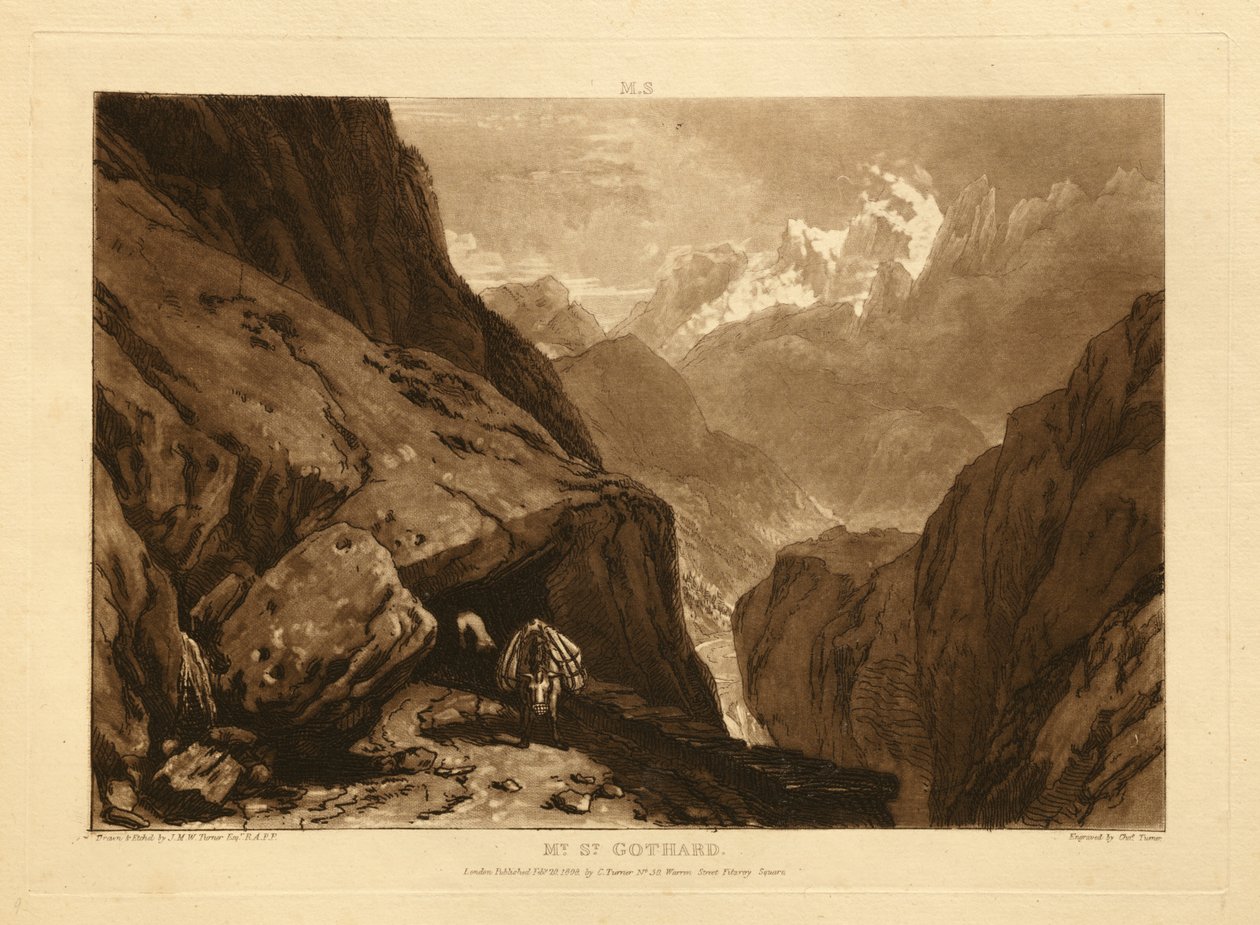 Monte San Gotardo de Joseph Mallord William Turner