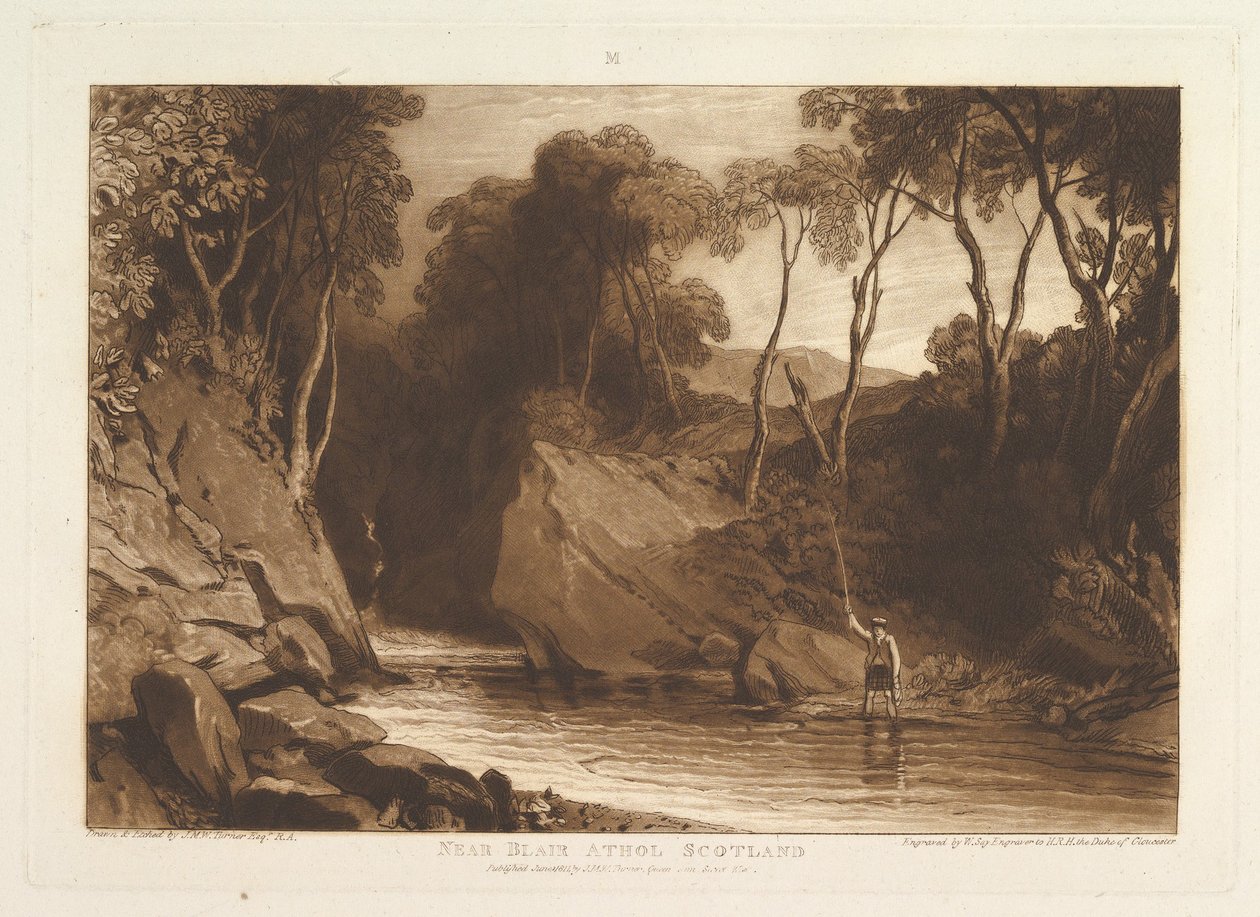 Cerca de Blair Athol, Escocia Liber Studiorum, parte VI, placa 30 de Joseph Mallord William Turner