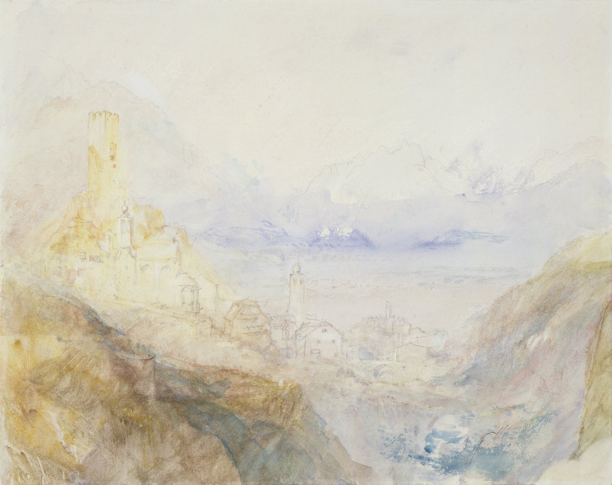 No.0588 Hospenthal, Caída de San Gotardo, mañana de Joseph Mallord William Turner
