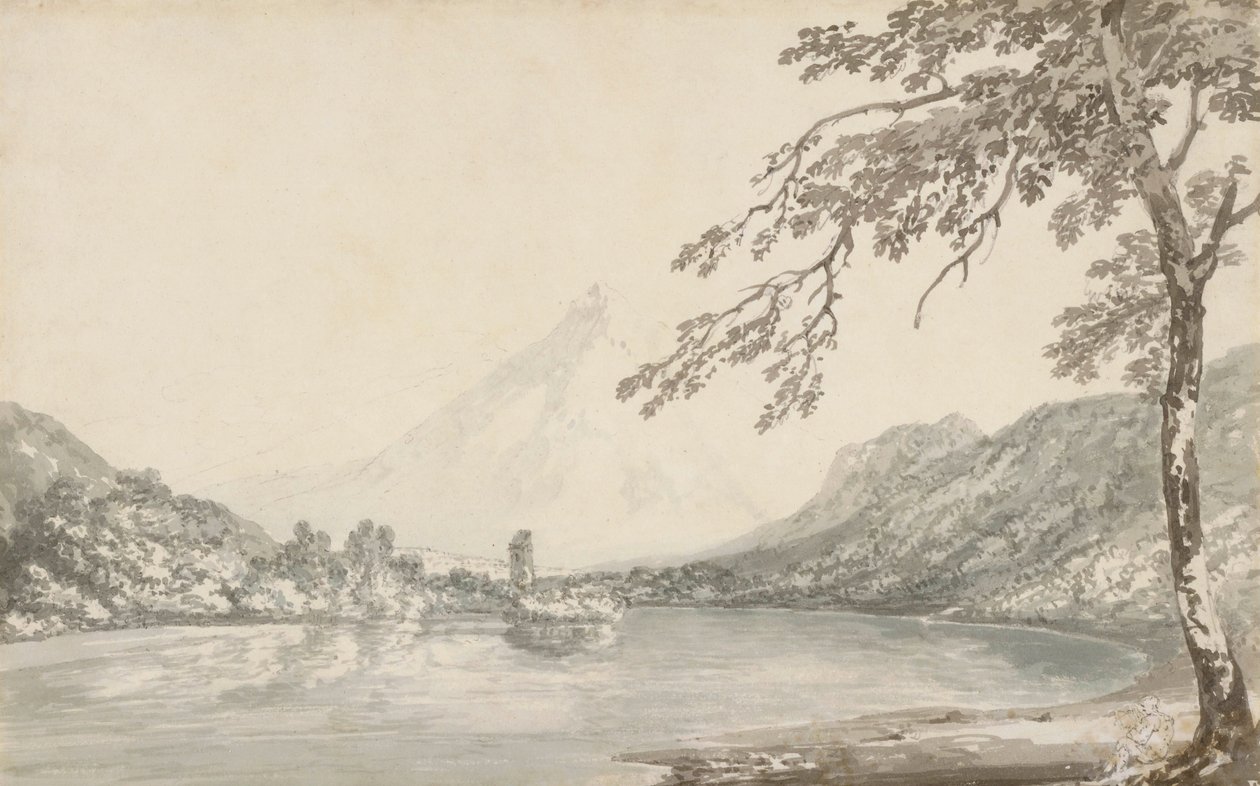 En el río Aar, entre Unterseen y el lago de Brienz de Joseph Mallord William Turner