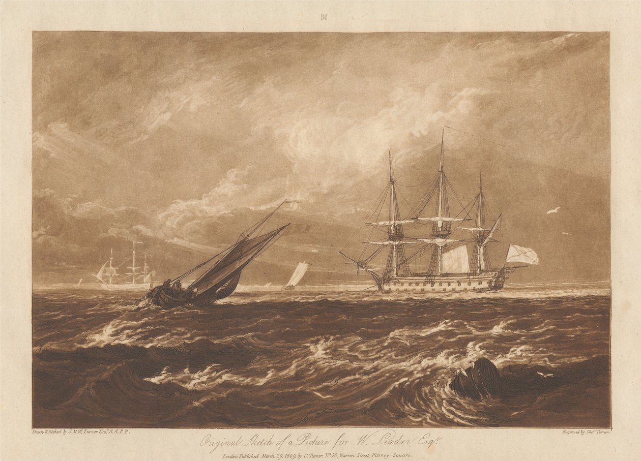 Boceto original de un cuadro para el señor W. Leader. de Joseph Mallord William Turner