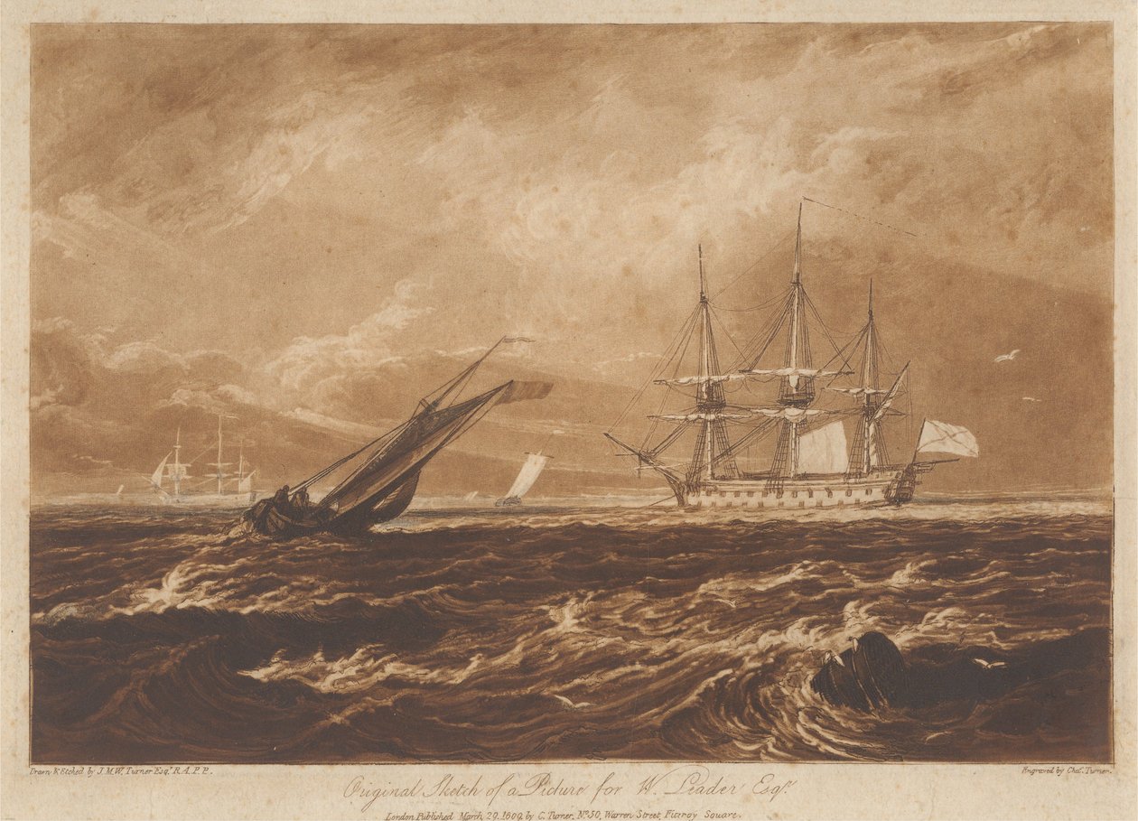 Boceto original de un cuadro para W. Leader, Esq. de Joseph Mallord William Turner