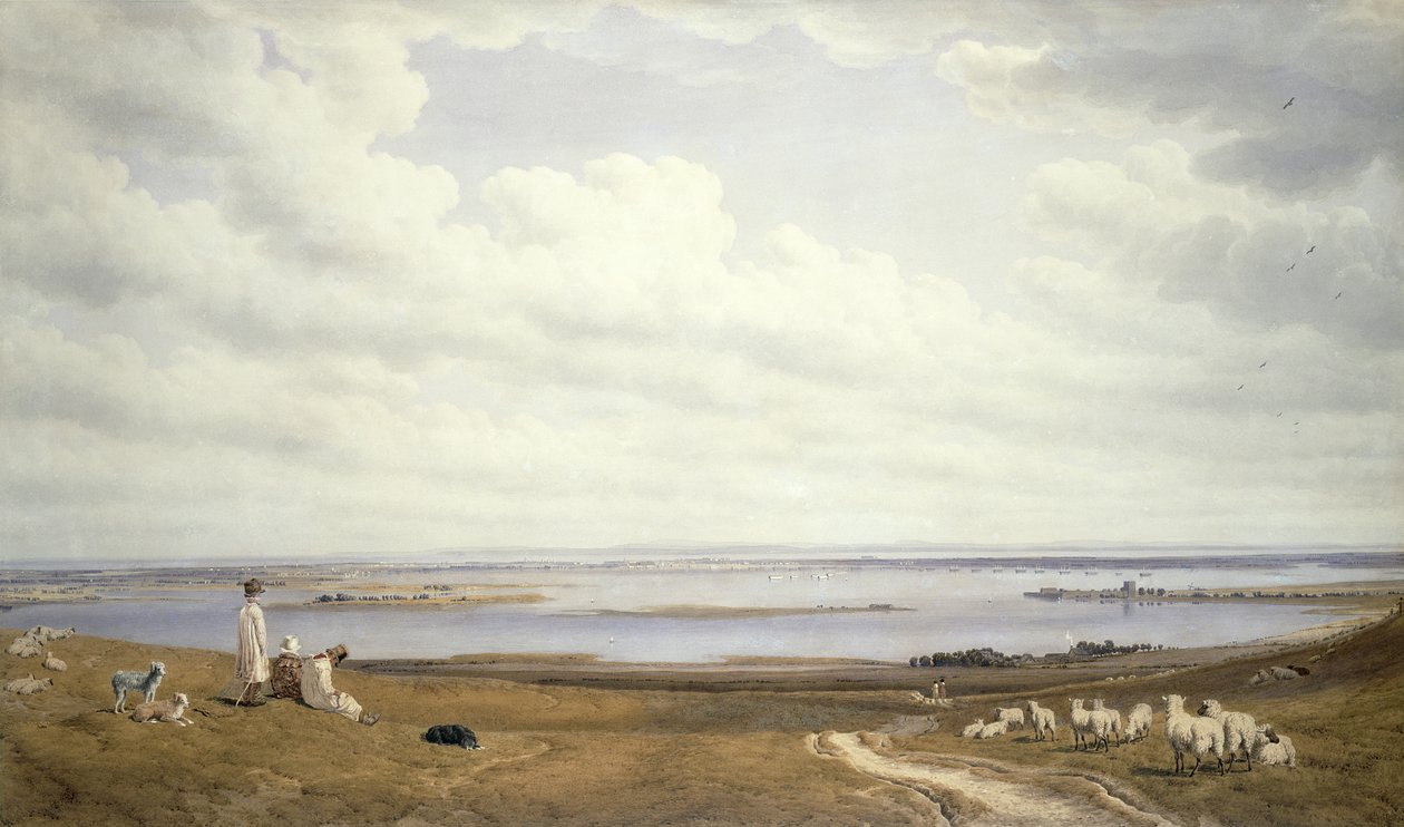 Puerto de Portsmouth desde Portsdown Hill de Joseph Mallord William Turner