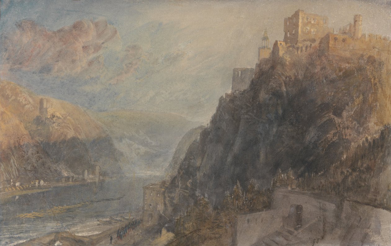 Rheinfels con vista a Katz y Goarhausen de Joseph Mallord William Turner