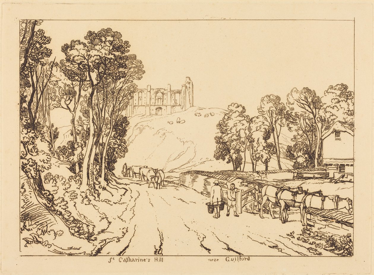 Colina de Santa Catalina cerca de Guildford de Joseph Mallord William Turner