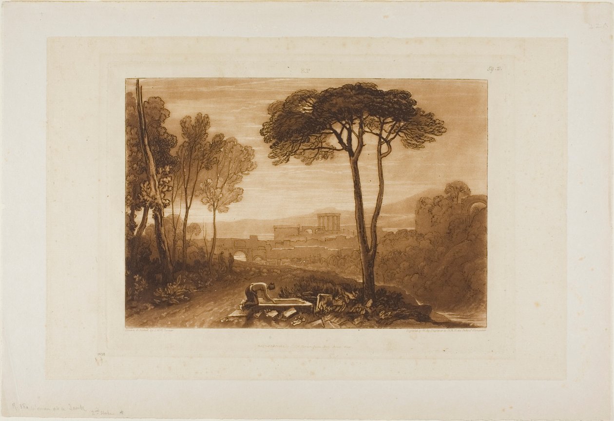 Escena en la Campagna, placa 38 de Liber Studiorum de Joseph Mallord William Turner