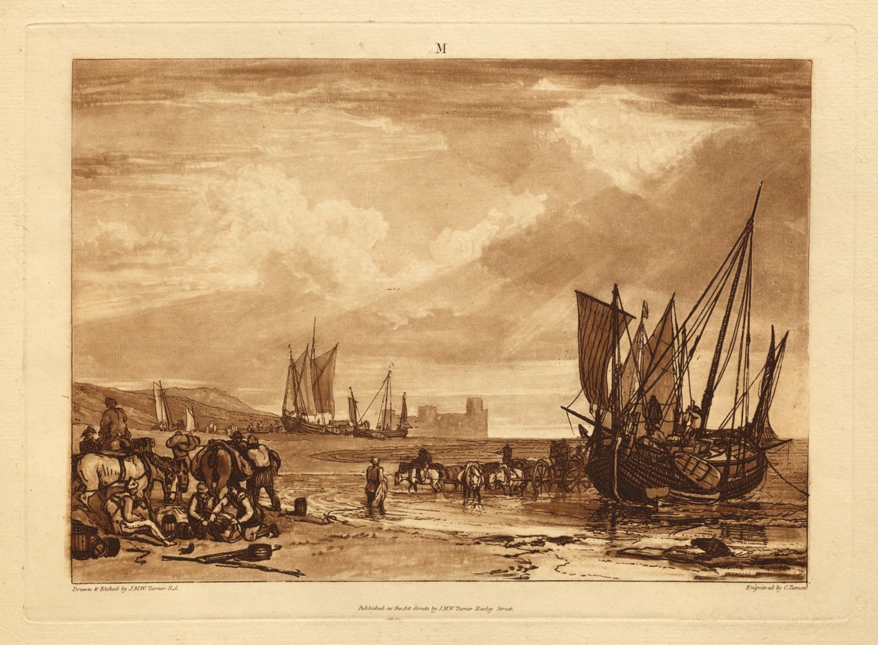 Escena en la costa francesa de Joseph Mallord William Turner