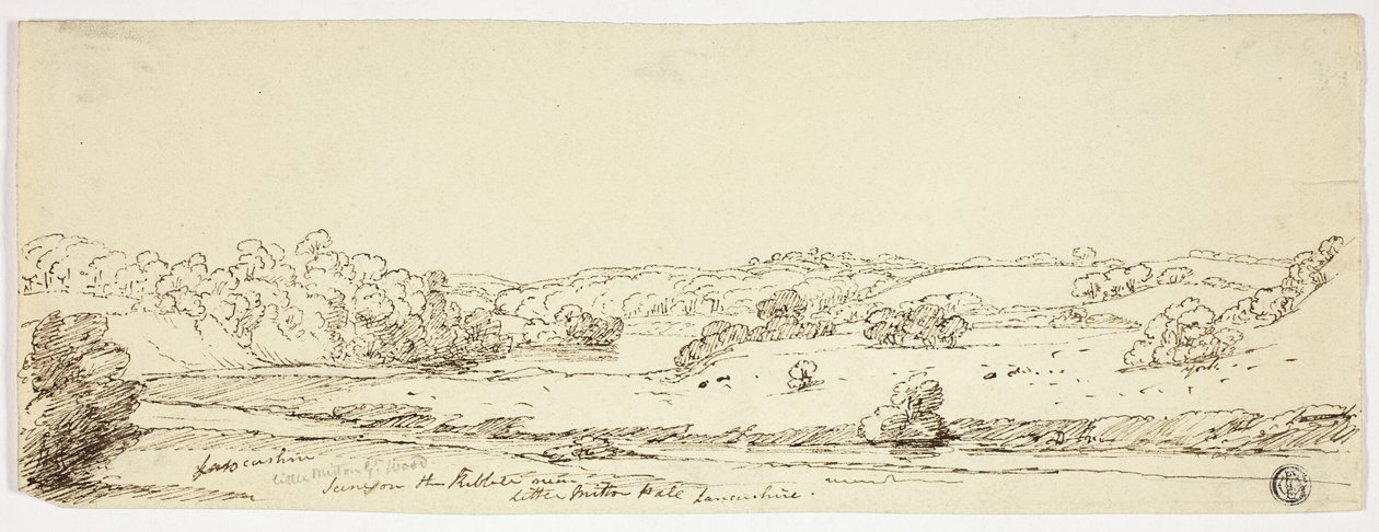 Escenas en el Kibble cerca de Little Milton Hall, Lancashire de Joseph Mallord William Turner