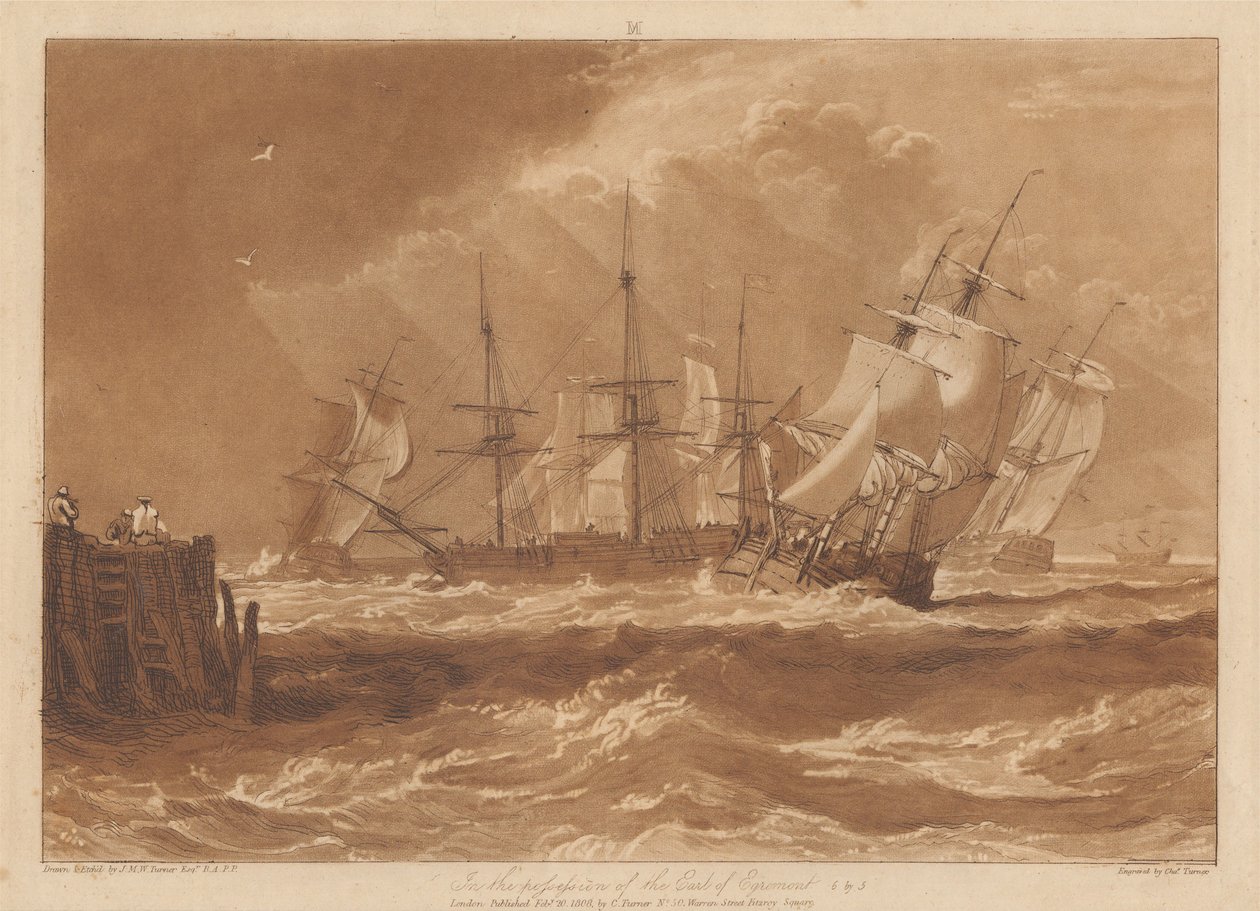 Barcos en la brisa de Joseph Mallord William Turner