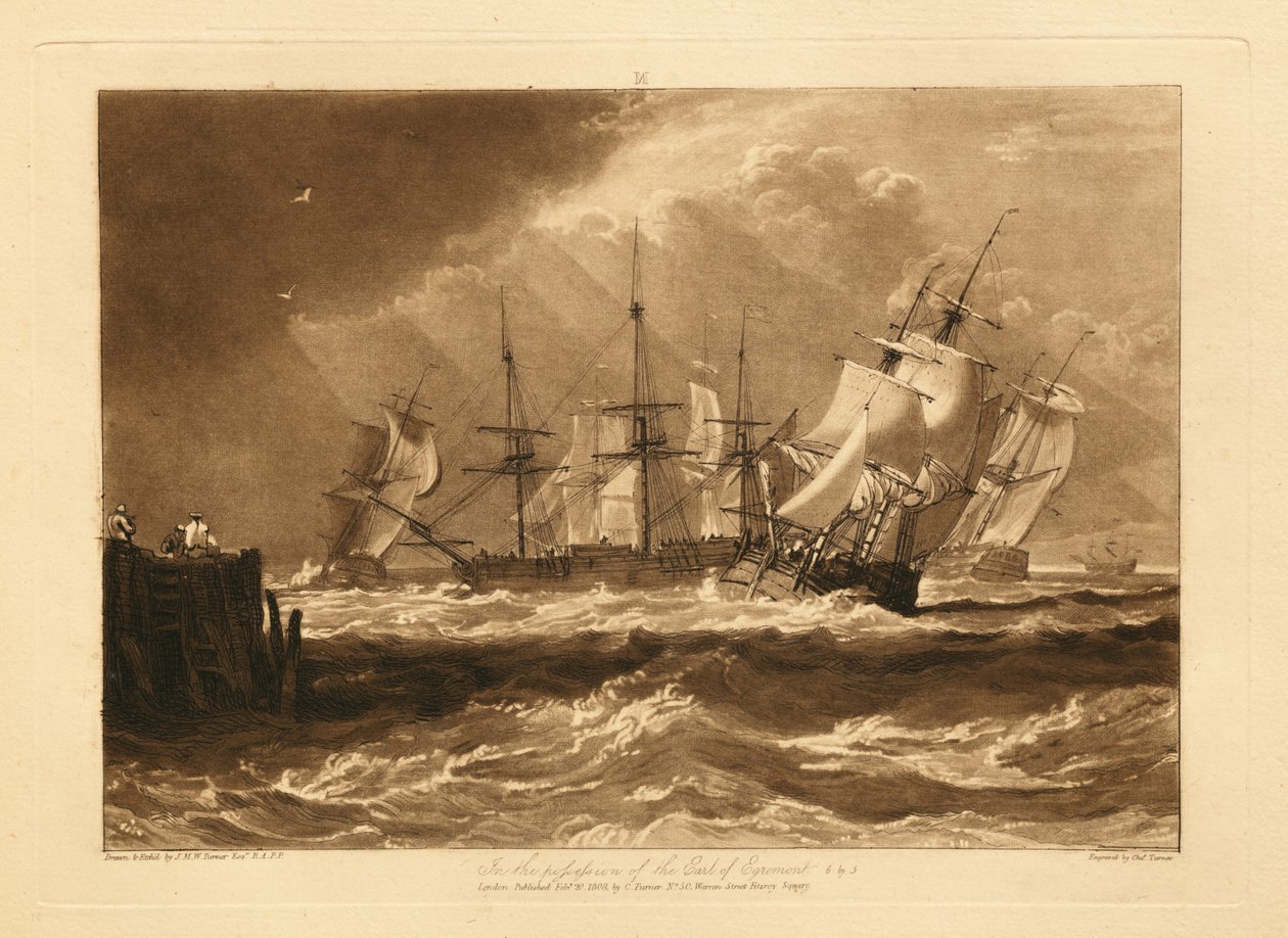 Barcos en la brisa de Joseph Mallord William Turner