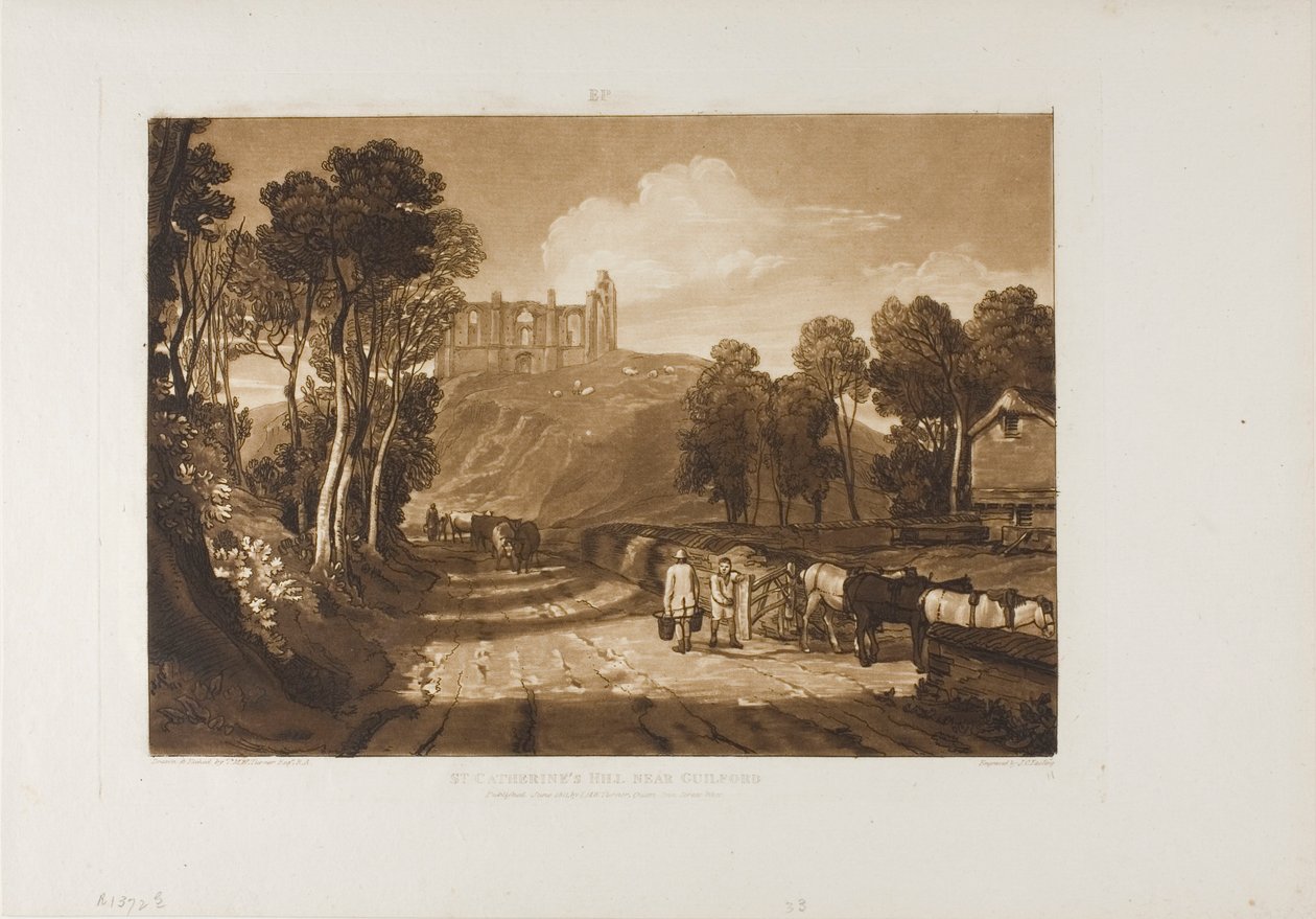Colina de Santa Catalina, cerca de Guilford de Joseph Mallord William Turner