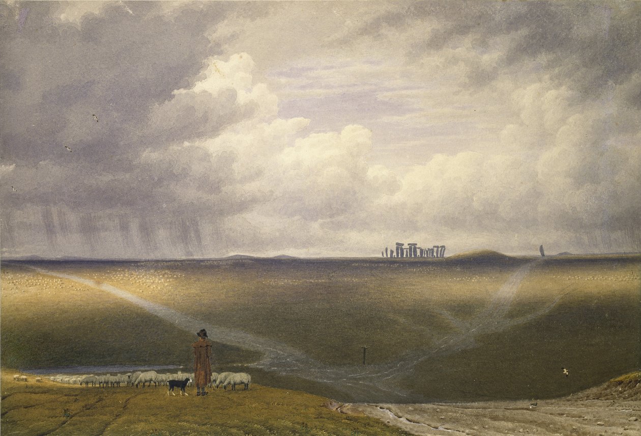 Stonehenge - Un día lluvioso de Joseph Mallord William Turner