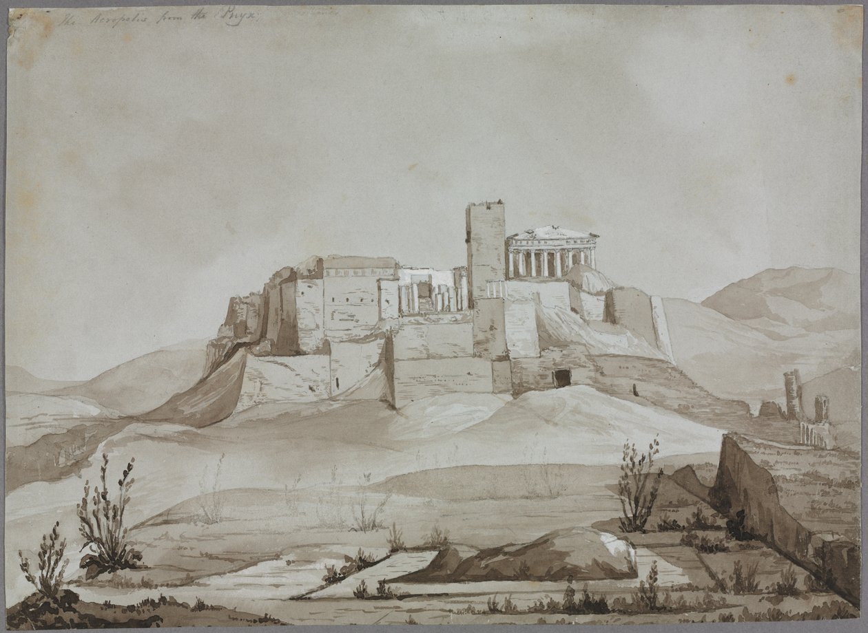 La Acrópolis desde el Pnyx, Atenas, Grecia de Joseph Mallord William Turner